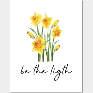 Be the light yellow narcissus in watercolor Posters and Art